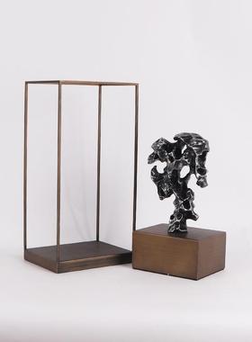 现代新中框式太湖石艺架展示摆件展厅楼处大堂隔断茶几饰MC-TY-68