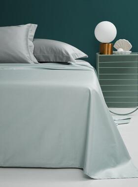 奢裸00支长绒棉简约纯色丝滑贡缎单品轻睡全棉床单纯棉DP01被套1