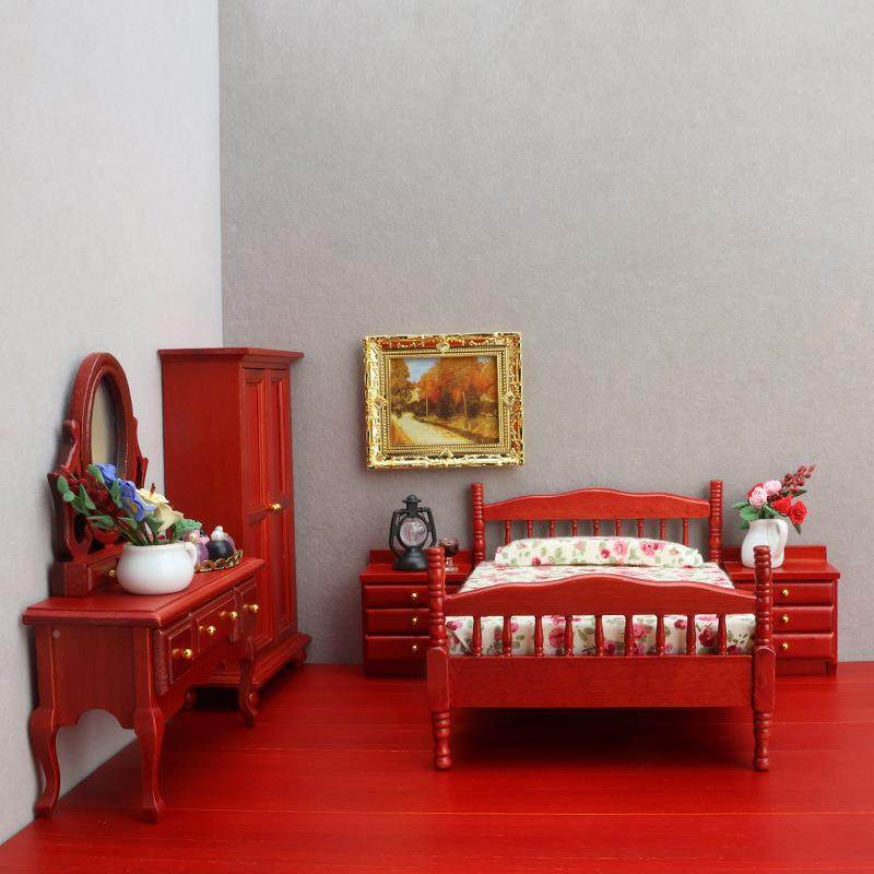 1:1娃DF1171-M娃你屋dollhous型e迷家具模微缩卧室套装微场景2床