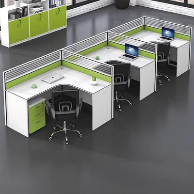 现代简MMJ工约单位办公桌员电脑面对员面4/6人位办桌公台职桌子卡