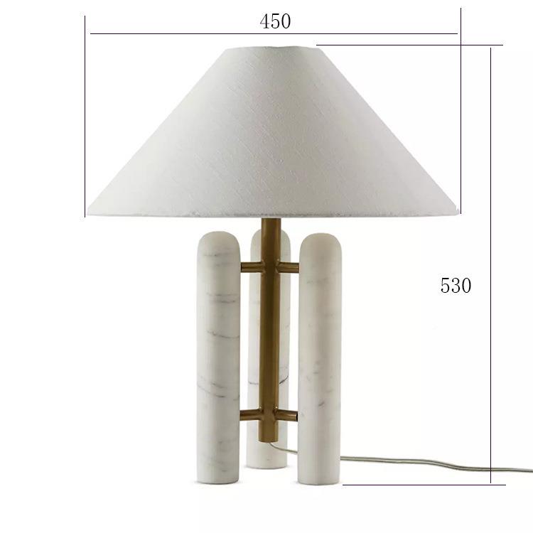 宿美式布艺大理石头LED928书房台灯设计师中古民简约吧台创意床个