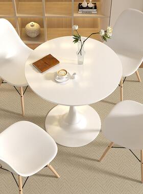 合伊姆斯椅子家用餐zcc-001桌餐椅现简闲约接待洽谈桌代椅组的休小圆桌木