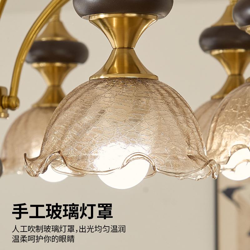 中古吊灯卧客厅主灯洋风室灯法式复古灯943实木灯卧室餐厅设计师