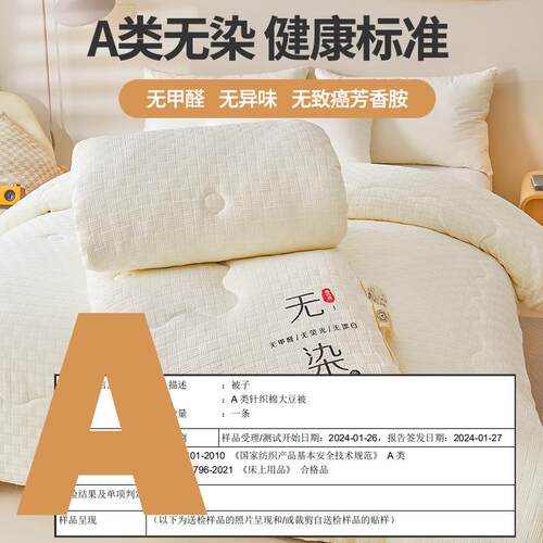 a类豆子母被二合一拉链款厚保暖冬被秋夏被子加被芯zcx-TM宿舍春