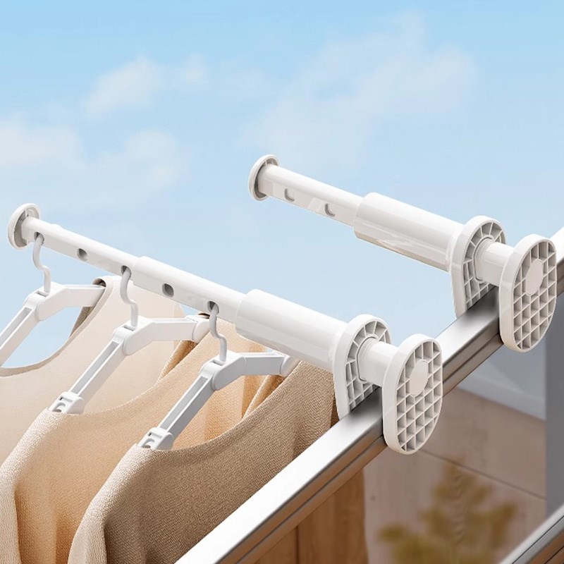 旅行晾衣架神器便携式旅游酒店室内窗G外可折叠挂衣杆凉免打孔伸