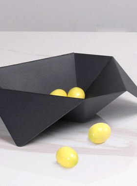 创意折页果盘极间风托盘摆件w客厅茶几装饰样板间别墅高档软装饰