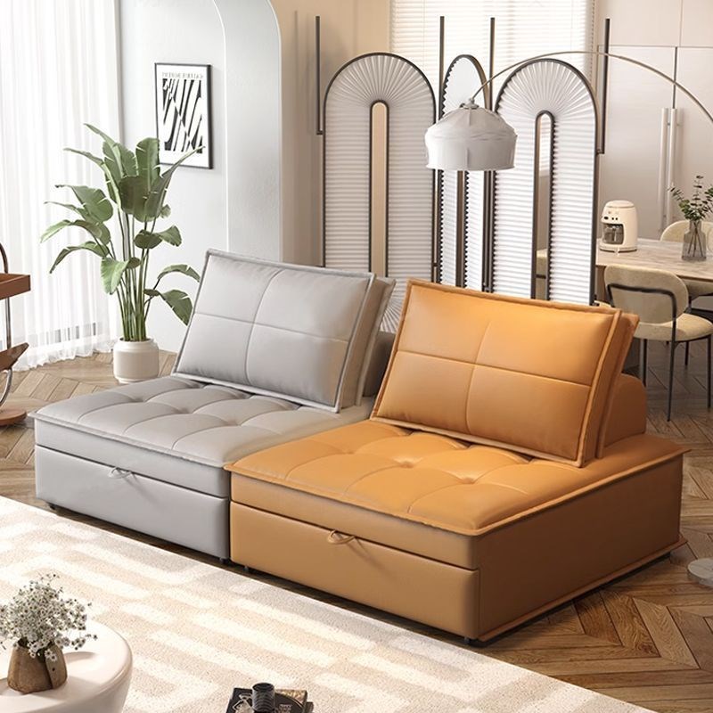 网红可折叠沙发床多功能极简风小户G型坐卧两用客厅书房皮质复古