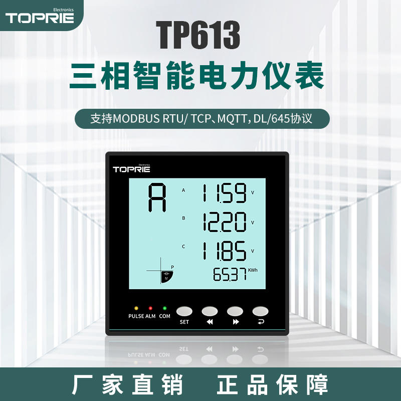 拓普瑞TP613 TP613C三相智能电力仪表工业G电度表TP613CBV4/613CB