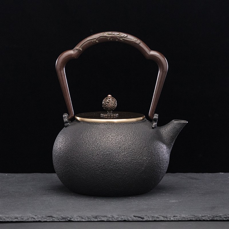 网虫茶具手工无涂层家用复古铁壶日式纯铜M提梁铸铁茶壶煮水沏茶
