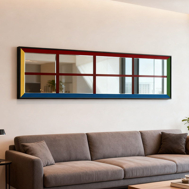 多巴胺墙面背景装饰镜包豪斯风客厅卧室吧台过道玄关diy格真镜子,家居饰品,现代装饰画,淘宝优惠券,粉丝福利购,淘宝优惠卷
