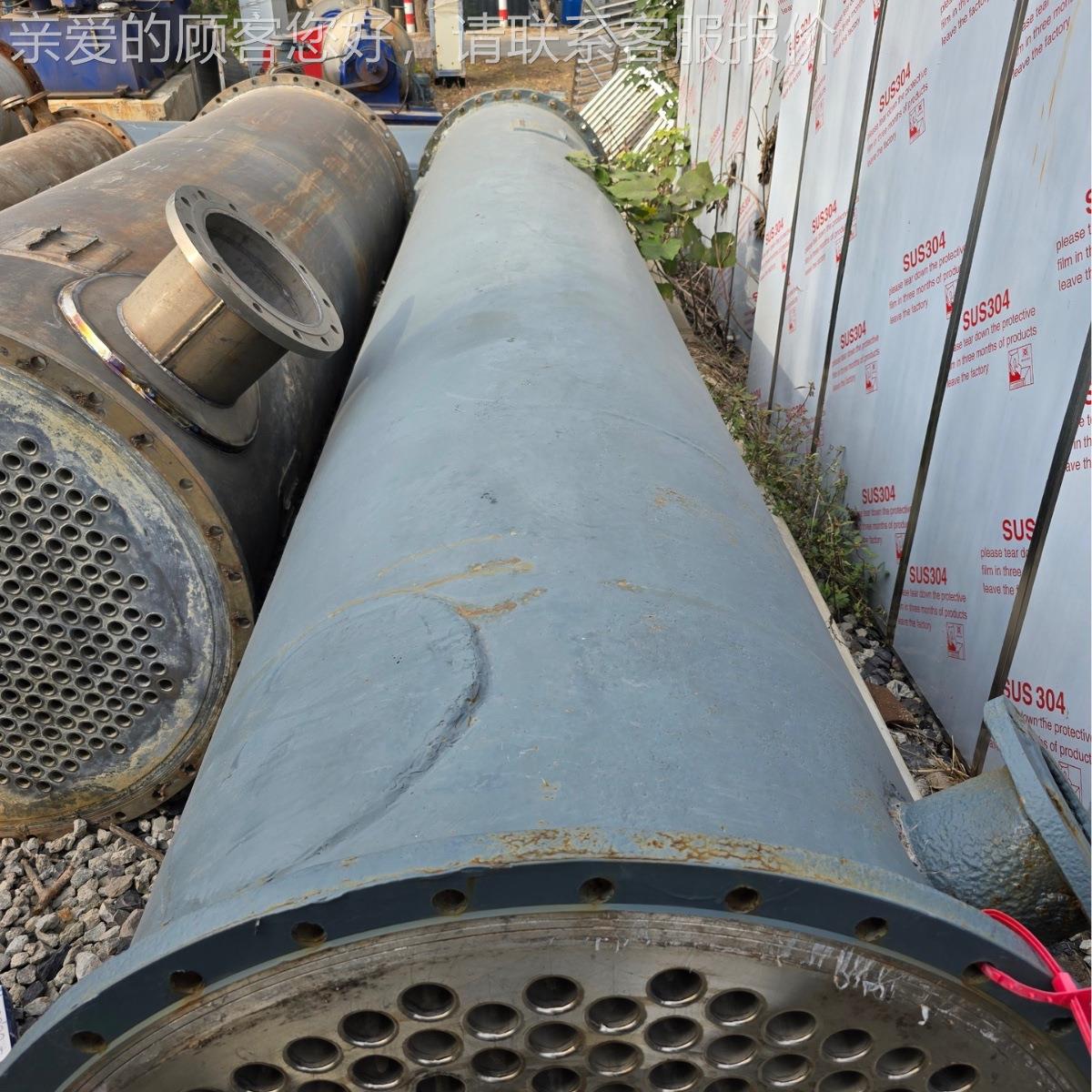 钛材列管冷凝器 1 50平方 钛外材 碳钢材10到200质管径3内8 2个厚