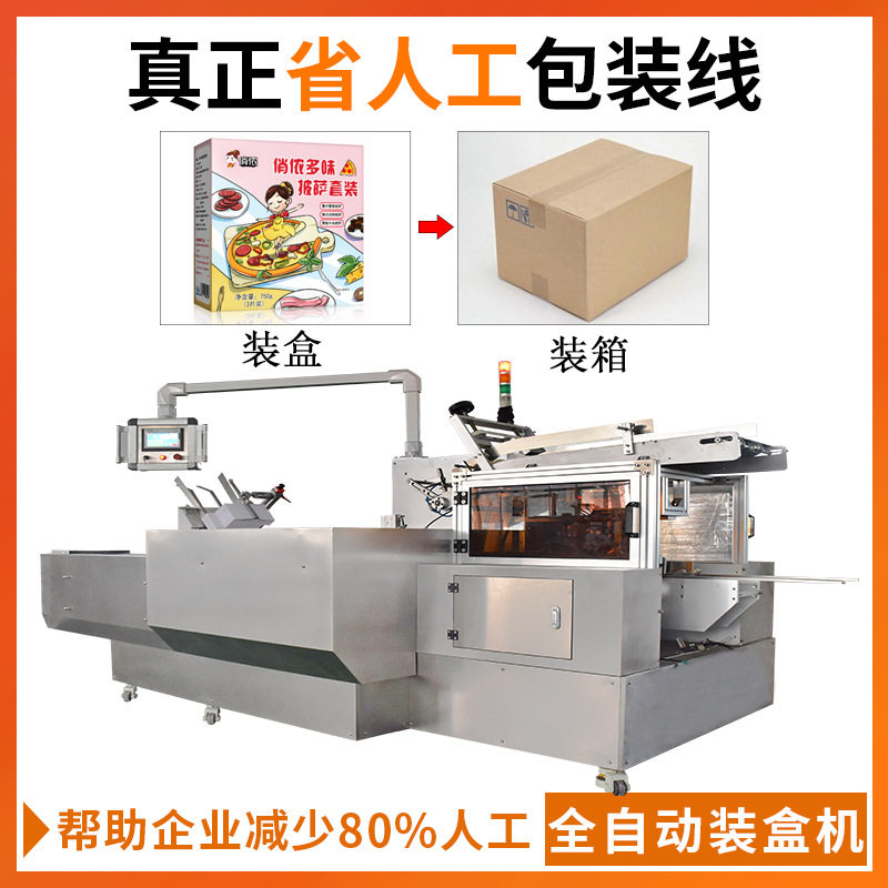 大饼披萨自动装盒机 预制半成品食品包装盒机 食品包装设备封箱机