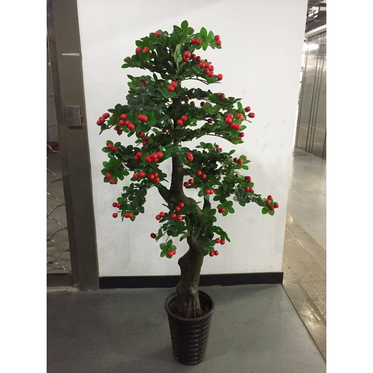 jy547446凯瑞假树茶花树果植物大型落地塑盆花栽料假客厅室内绿植