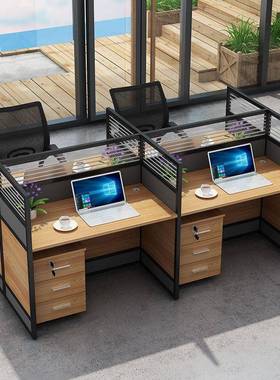 BEB简约现代白色职椅员座办桌屏公风工作位隔断卡简约现代电脑桌