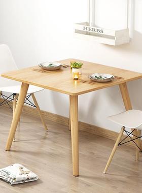 餐桌实小户型家用方简易吃饭桌租屋饭桌木出餐桌椅组合47026人桌