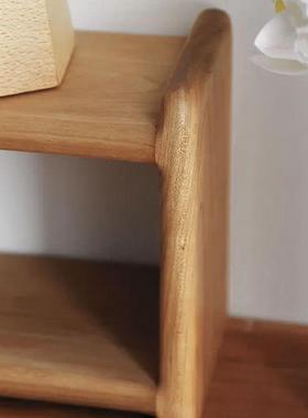 双实木台面收MSF-SN00纳樱置物架桃木胡桃木书房客厅茶具挂壁层置