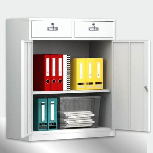 台办公室铁皮文件柜锁抽屉HES纳柜收家用阳储物柜工具柜带子二斗