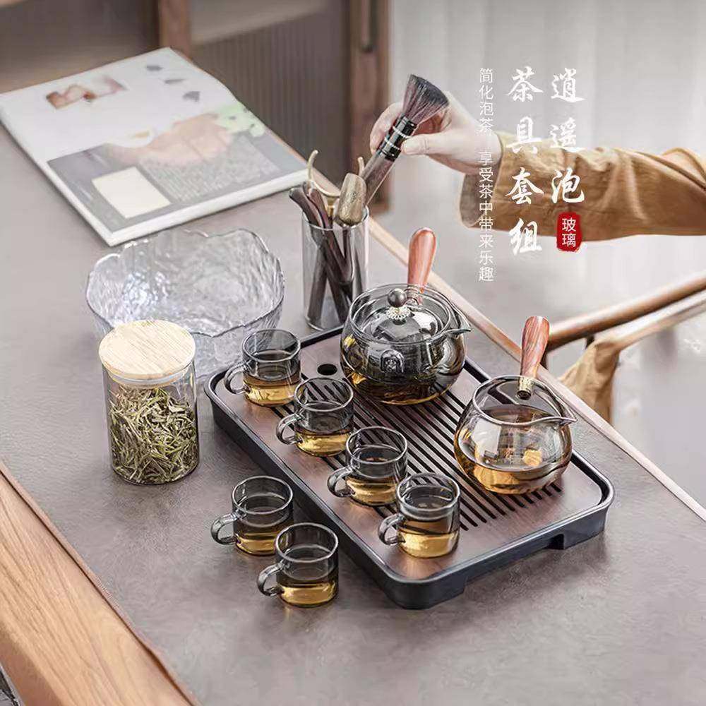 透黑水色壶高硼硅玻璃壶逍遥分旋转侧把壶泡茶壶茶具茶离Y002便携,餐饮具,茶壶,淘宝优惠券,粉丝福利购,淘宝优惠卷