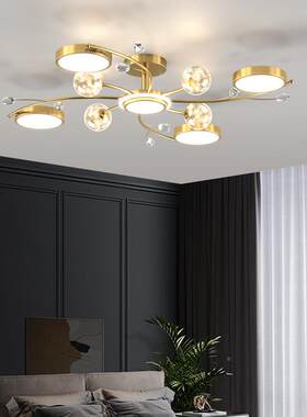 客厅吊灯建大厅主灯024新款大气812家2全用农村自房超亮灯具屋led