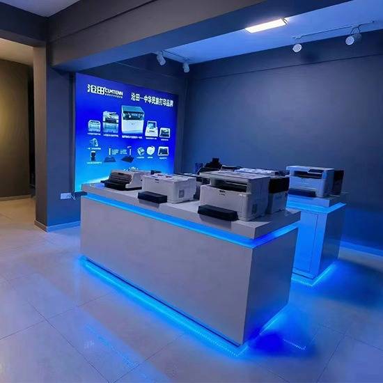 烤漆展台中岛展示台异形展示柜展厅产品展示柜体验台展示桌