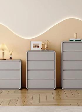 XZN白色油风五斗柜卧室柜简约现收纳三斗柜客厅实木储代物柜抽屉奶柜