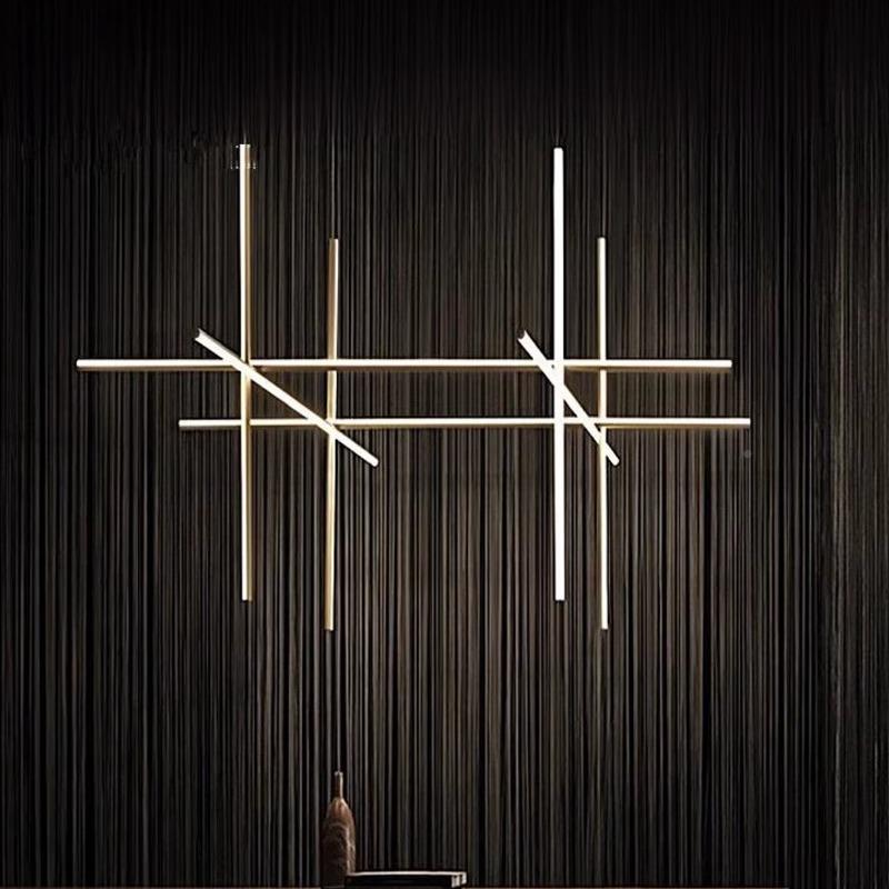 意大278极简挑空组合墅客厅餐桌吊灯利设计师led现代间线条楼梯别