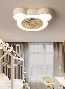 儿童房L风扇灯卡通创184意房灯间吸调光E顶D温馨可爱男孩女孩卧室