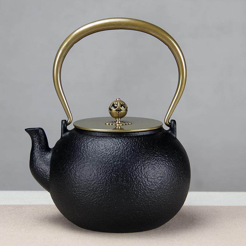 铁壶素壶养煮水铁茶壶日式烧工水泡茶手生茶茶具居壶1200ml圆家软