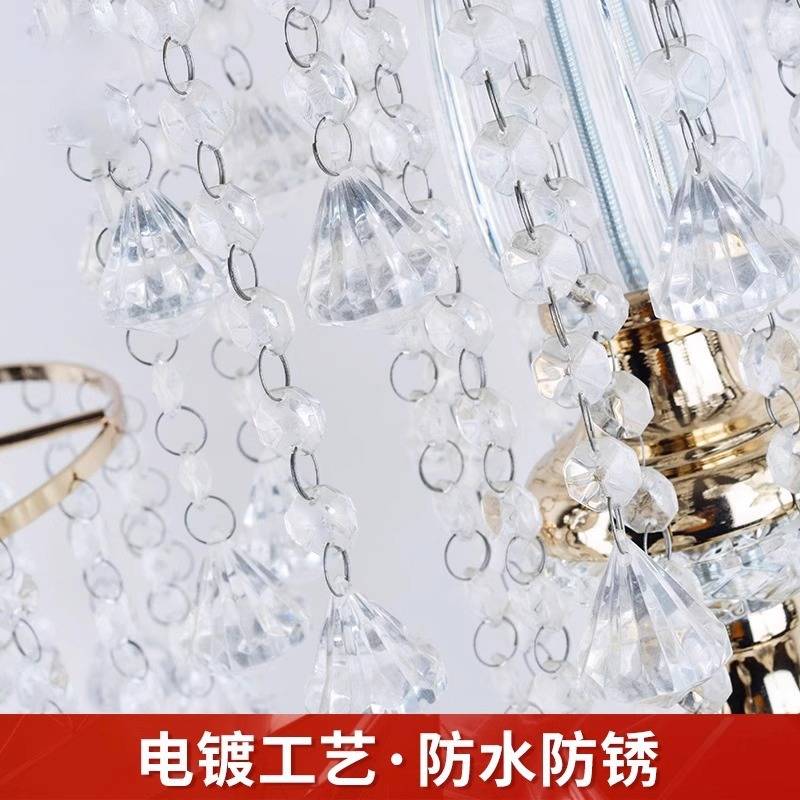 婚庆道具欧式铁艺花器主桌装饰插花器签到台水晶桌花器皿花架摆件