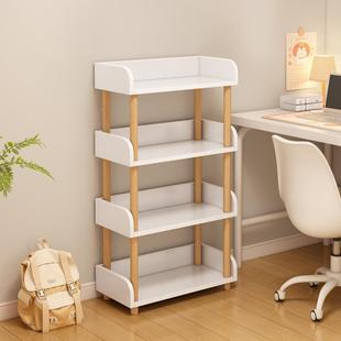 简易书桌旁桌边网落红可动小书架移带置物架地多层G601BL1书本轮