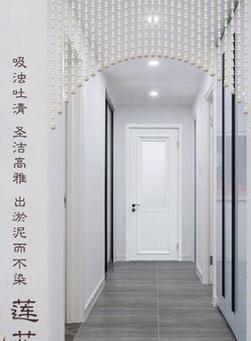 全木桃F96H85SJ葫芦珠乳帘客卧室门对门帘隔断厅家用白色卫生间过