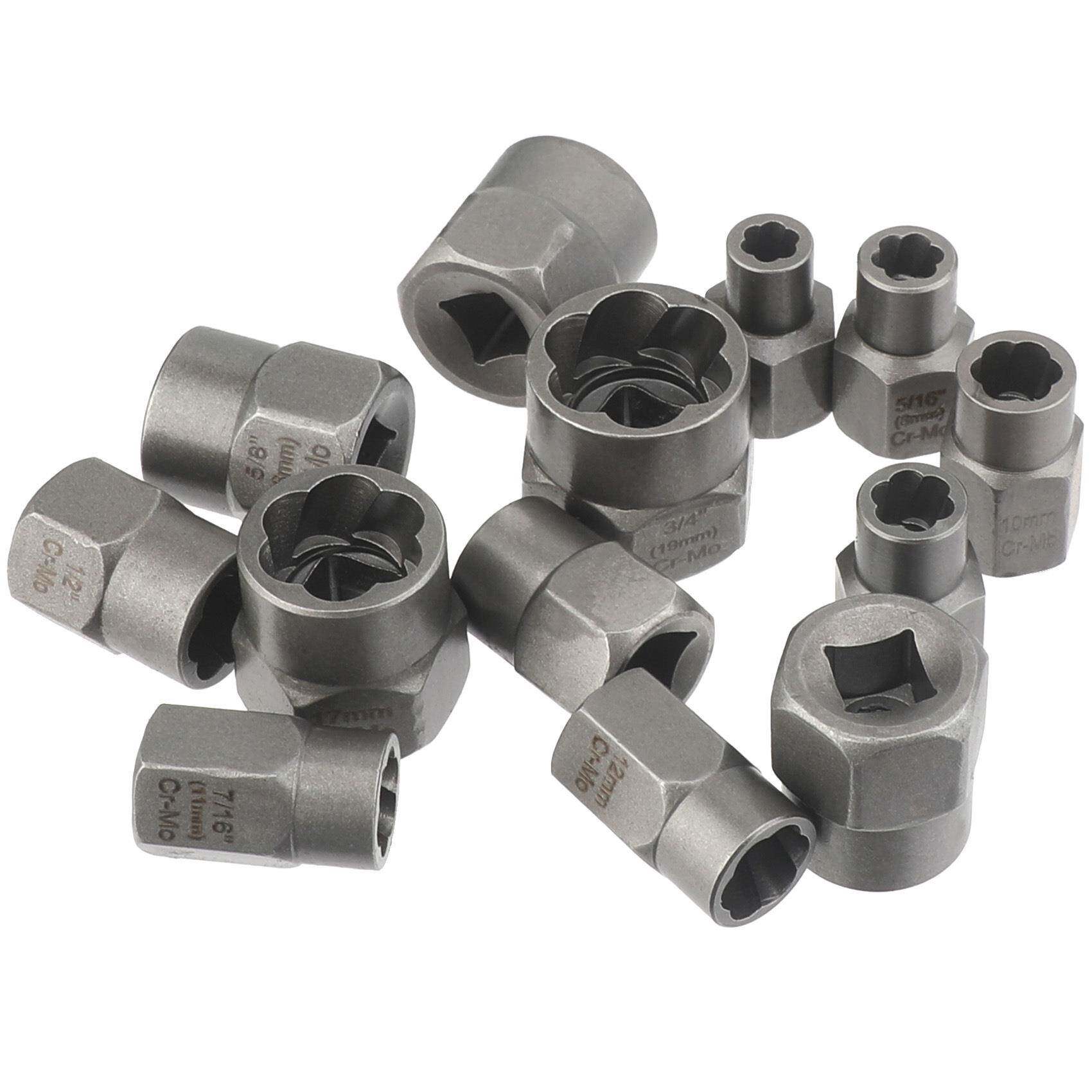 4pc螺母取出8器108螺工取出丝器左旋麻花钻拆装具滑牙螺帽拆除器