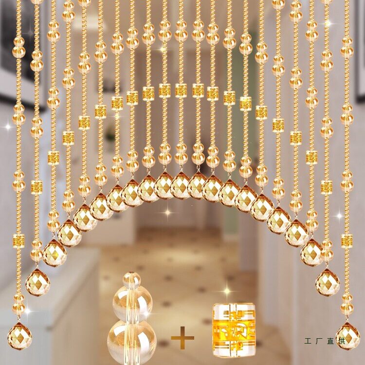 珠帘隔断水晶帘子门帘家用玄关厕所屏风厨房葫芦客厅门对门免打孔