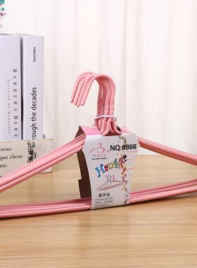 亚美衣架色铁艺100866裤支装浸塑衣架浸粉衣架子晾晒加粗纯衣架现