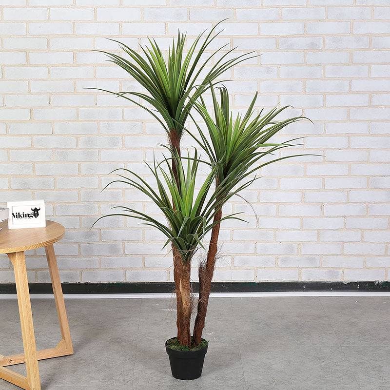 新款室内大型绿植盆栽客厅落地盆景装饰仿真树假树龙血铁丝兰塑料