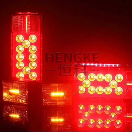 新款DOT卡车尾灯长形LED拖车0.2W尾灯高亮货车12V刹车灯套装