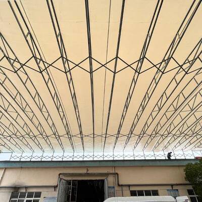 宁波排档遮动阳伸棚移动电动254894推拉式缩雨棚活大型仓库物流户
