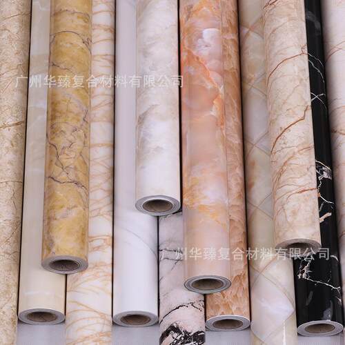 加自厚防水大理石纹壁纸厨房473防橱油柜家具翻新墙展会墙纸粘墙