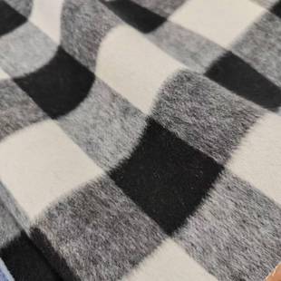 立格70毛30双涤格子男女方BOM童装大衣外套披肩毛呢870g/面m