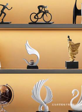 轻奢柜摆件电视柜术家酒居装饰品办公室生水风起客厅感财F97HTM85