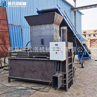 废料破碎液压打包机 铲车上废纸压缩装袋机 塑料膜粉碎打包机