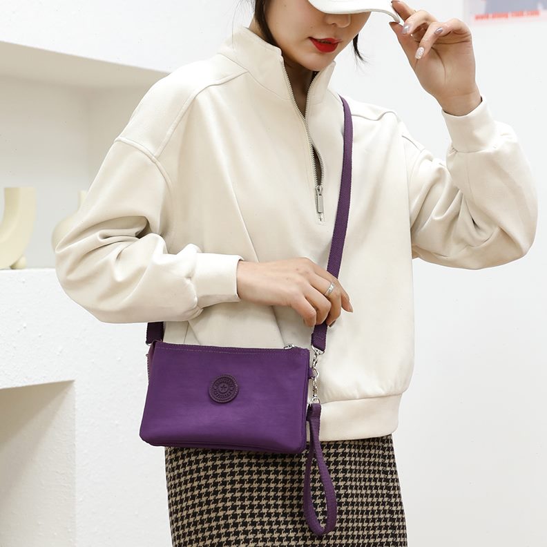 零手包女小包钱手拿包迷你小包可放手机帆布包多层斜挎包2023新款