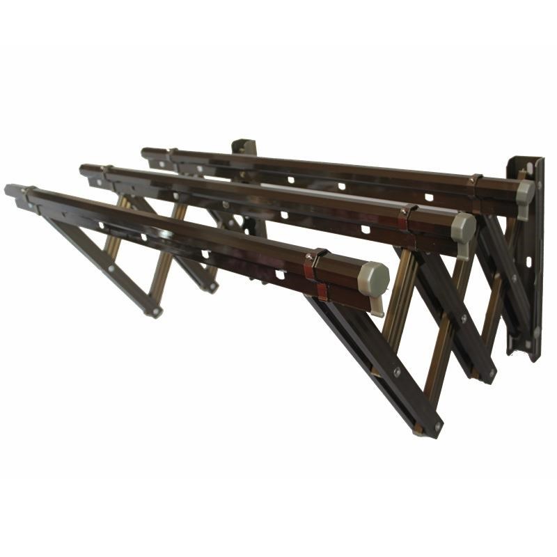 阳台伸缩八角杆晾衣架户外推拉晒衣架折叠晒被架室外晾衣架晾衣杆