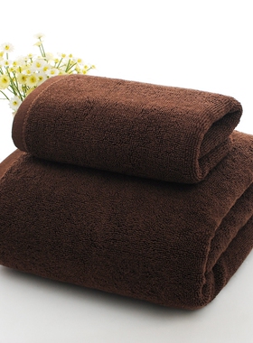 纯棉浴巾加大成人儿童男女情侣咖啡色加厚美容院S酒店宾馆柔软吸
