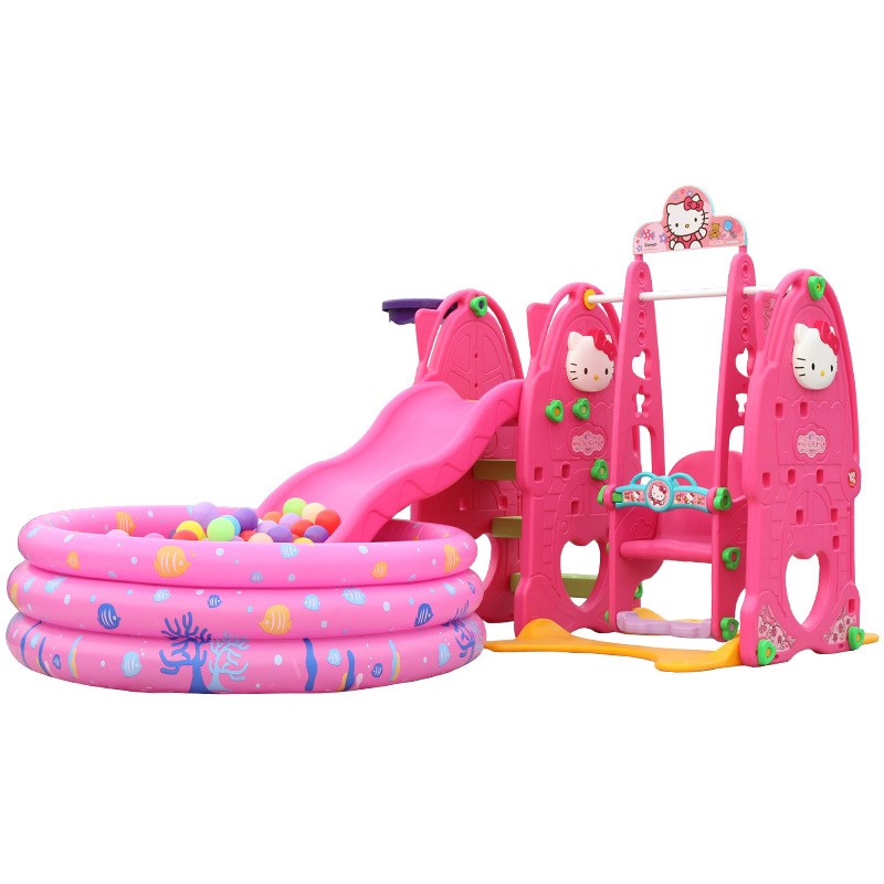 新款加长儿童室内滑滑梯秋千组合家用宝宝加厚婴儿滑梯秋千幼儿园