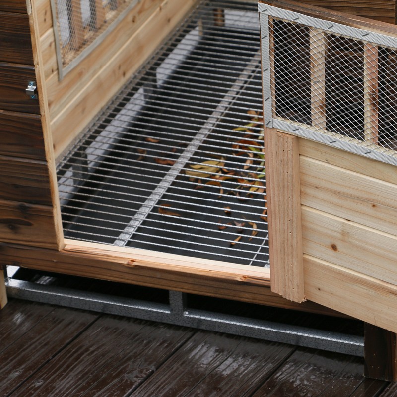 木制狗屋带厕所户外实木炭化宠物窝猫窝狗笼狗窝狗房宠物窝狗舍
