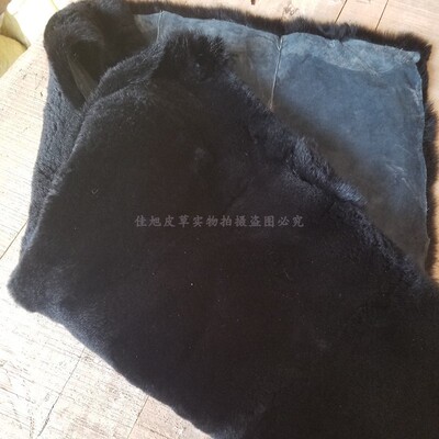 獭兔褥子毯子兔皮整n张服装内胆面料布料沙发汽车坐垫獭兔整皮面