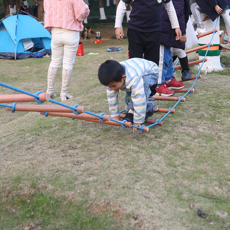 悬垂器械幼儿园云梯荡桥攀爬梯儿童户外体能拓展器材平衡软梯玩具