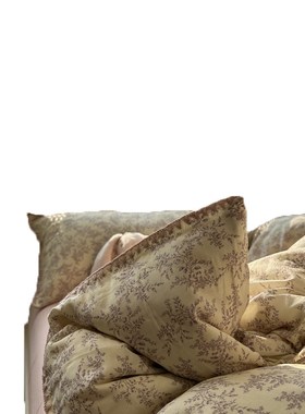 淡雅双层纱紫色花楹床上四件套少女纯棉1.5m1.8米被套床单三件套