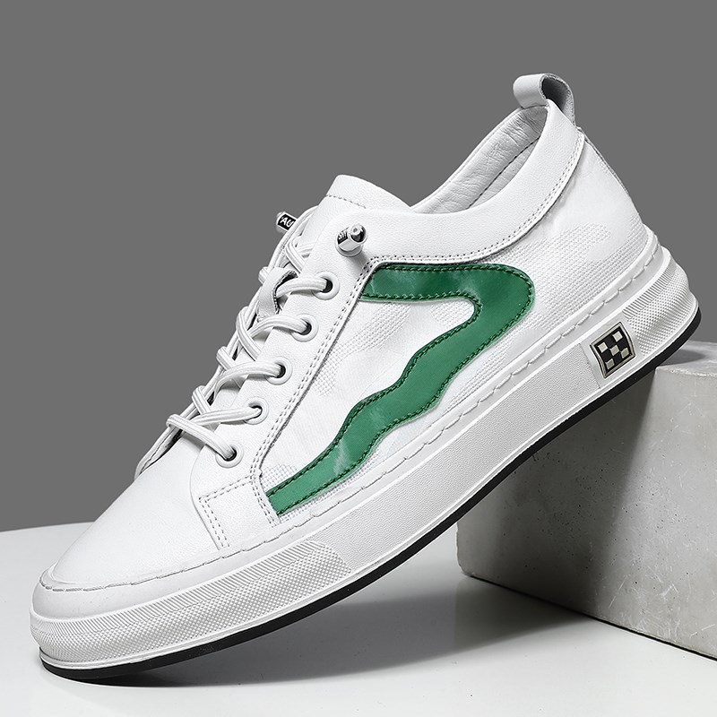 百搭透气小白鞋男潮流板鞋男鞋一脚蹬皮鞋男款懒人鞋男士休闲鞋子